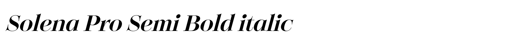 Solena Pro Semi Bold italic image